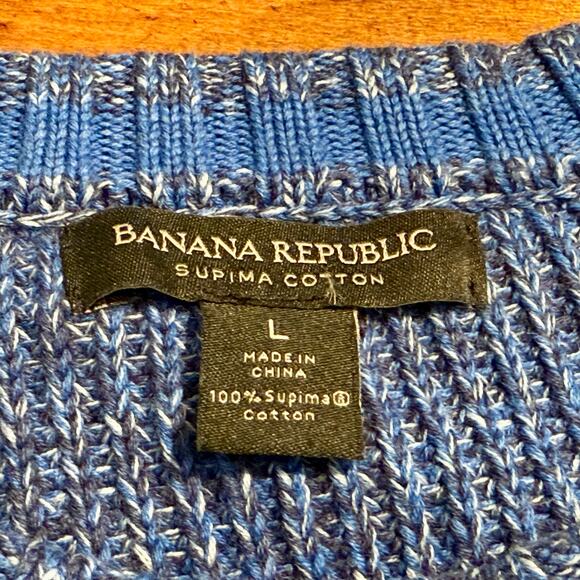 Banana Republic Pullover Loose Fit Knit Womens Sz L Blue Business Casual - Picture 9 of 11